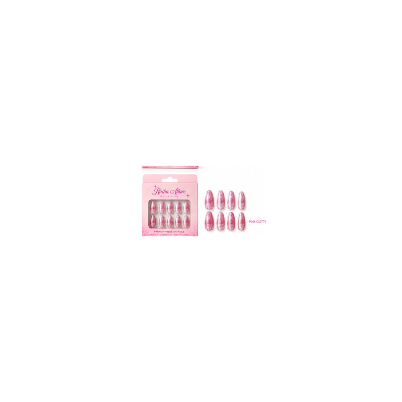 Press on Nails Pink Glitter